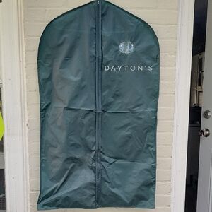 Vintage Daytons Lightweight Vinyl Green Garment Bag From Well Known Dept Store.